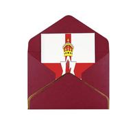 HCVXBSA Flag of Northern Ireland Blank Cards with Envelopes All Occasion Greeting, Premium Shimmery Note for Birthday, Christmas, Wedding, 4 x 6 inch Dark Red