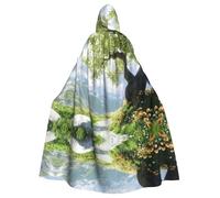 HCVXBSA Green Path Serenity Unique Customized Poncho with Full-Print Design - Perfect for Halloween, Cosplay, and Themed Parties