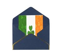 HCVXBSA irish flag Blank Cards with Envelopes All Occasion Greeting, Premium Shimmery Note for Birthday, Christmas, Wedding, 4 x 6 inch Blue