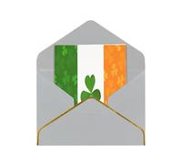 HCVXBSA irish flag Blank Cards with Envelopes All Occasion Greeting, Premium Shimmery Note for Birthday, Christmas, Wedding, 4 x 6 inch Light Grey