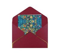 HCVXBSA Latin American Illustration Blank Cards with Envelopes All Occasion Greeting, Premium Shimmery Note for Birthday, Christmas, Wedding, 4 x 6 inch