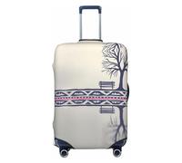HCVXBSA Luggage Cover Elastic Washable Protective Cover for 18-32 inch Suitcase Symmetrical Digital Illustration Travel Accessories, Black, XL