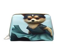 HCVXBSA Makeup Bag Women Toiletrie Showe Brush Skin Care Travel Organizer Purse Me Large Makeup Purse AccessoriesA Pomeranian wearing a gorgeous dress, White, One Size