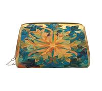 HCVXBSA Makeup Bag Women Toiletrie Showe Brush Skin Care Travel Organizer Purse Me Large Makeup Purse AccessoriesYellow leaves, White, One Size