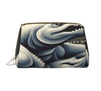 HCVXBSA Makeup Bag Women Toiletrie Showe Brush Skin Care Travel Organizer Purse Me Large Makeup Purse AccessoriesSci Fi Lizard Man, White, One Size