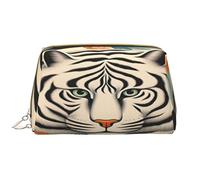 HCVXBSA Makeup Bag Women Toiletrie Showe Brush Skin Care Travel Organizer Purse Me Large Makeup Purse AccessoriesThe tiger with zebra pattern, White, One Size
