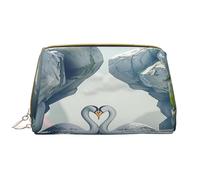 HCVXBSA Makeup Bag Women Toiletrie Showe Brush Skin Care Travel Organizer Purse Me Large Makeup Purse AccessoriesTwo swans swimming on the lake, White, One Size