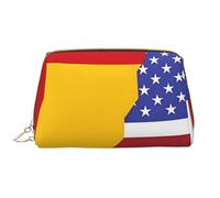 HCVXBSA Makeup Bag Women Toiletrie Showe Brush Skin Care Travel Organizer Purse Me Large Makeup Purse AccessoriesAmerican Spain Flag, White, One Size