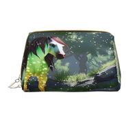 HCVXBSA Makeup Bag Women Toiletrie Showe Brush Skin Care Travel Organizer Purse Me Large Makeup Purse AccessoriesThe Horse in Fairy Tales, White, One Size