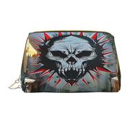 HCVXBSA Makeup Bag Women Toiletrie Showe Brush Skin Care Travel Organizer Purse Me Large Makeup Purse AccessoriesGhostly cartoon skull, White, One Size
