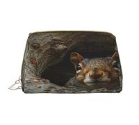 HCVXBSA Makeup Bag Women Toiletrie Showe Brush Skin Care Travel Organizer Purse Me Large Makeup Purse AccessoriesServant Squirrel, White, One Size