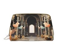 HCVXBSA Makeup Bag Women Toiletrie Showe Brush Skin Care Travel Organizer Purse Me Large Makeup Purse AccessoriesCat playing chess, White, One Size