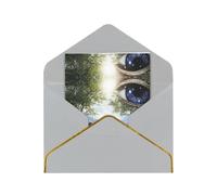 HCVXBSA Mysterious blue pupils Blank Cards with Envelopes All Occasion Greeting, Premium Shimmery Note for Birthday, Christmas, Wedding, 4 x 6 inch