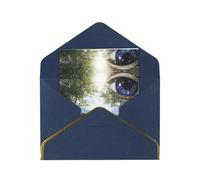 HCVXBSA Mysterious blue pupils Blank Cards with Envelopes All Occasion Greeting, Premium Shimmery Note for Birthday, Christmas, Wedding, 4 x 6 inch