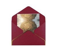 HCVXBSA Mysterious Lion Gate Blank Cards with Envelopes All Occasion Greeting, Premium Shimmery Note for Birthday, Christmas, Wedding, 4 x 6 inch