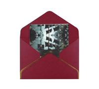 HCVXBSA Mysterious Underwater Blank Cards with Envelopes All Occasion Greeting, Premium Shimmery Note for Birthday, Christmas, Wedding, 4 x 6 inch Dark Red