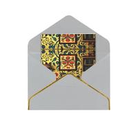 HCVXBSA Native American Folk Art Blank Cards with Envelopes All Occasion Greeting, Premium Shimmery Note for Birthday, Christmas, Wedding, 4 x 6 inch
