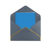HCVXBSA Natural blue color Blank Cards with Envelopes All Occasion Greeting, Premium Shimmery Note for Birthday, Christmas, Wedding, 4 x 6 inch Black