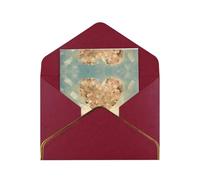 HCVXBSA Pink heart shape Blank Cards with Envelopes All Occasion Greeting, Premium Shimmery Note for Birthday, Christmas, Wedding, 4 x 6 inch