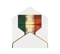 HCVXBSA Retro Irish flag Blank Cards with Envelopes All Occasion Greeting, Premium Shimmery Note for Birthday, Christmas, Wedding, 4 x 6 inch White