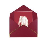 HCVXBSA Siamese sovereignty flag Blank Cards with Envelopes All Occasion Greeting, Premium Shimmery Note for Birthday, Christmas, Wedding, 4 x 6 inch Dark Red