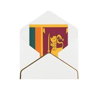 HCVXBSA Sri Lanka Flag Blank Cards with Envelopes All Occasion Greeting, Premium Shimmery Note for Birthday, Christmas, Wedding, 4 x 6 inch White