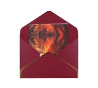 HCVXBSA The Desert at Dawn Blank Cards with Envelopes All Occasion Greeting, Premium Shimmery Note for Birthday, Christmas, Wedding, 4 x 6 inch Dark Red