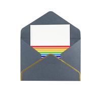 HCVXBSA The Jewish Flag Blank Cards with Envelopes All Occasion Greeting, Premium Shimmery Note for Birthday, Christmas, Wedding, 4 x 6 inch Black