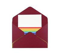 HCVXBSA The Jewish Flag Blank Cards with Envelopes All Occasion Greeting, Premium Shimmery Note for Birthday, Christmas, Wedding, 4 x 6 inch Dark Red