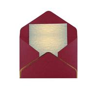 HCVXBSA The Lost Boat Blank Cards with Envelopes All Occasion Greeting, Premium Shimmery Note for Birthday, Christmas, Wedding, 4 x 6 inch Dark Red