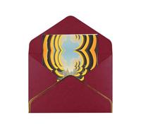 HCVXBSA The path leading to the sky Blank Cards with Envelopes All Occasion Greeting, Premium Shimmery Note for Birthday, Christmas, Wedding, 4 x 6 inch Dark Red