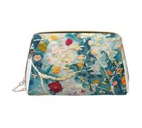 HCVXBSA Travel Makeup Bag Gift for Women, PVC Leather Cosmetic Bags, Toiletry Bag, Portable Wide Open Pouch, Travel Cosmetic Bag with Divider, White, One Size