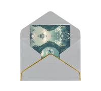 HCVXBSA Two swans swimming on the lake1 Blank Cards with Envelopes All Occasion Greeting, Premium Shimmery Note for Birthday, Christmas, Wedding, 4 x 6 inch Light Grey