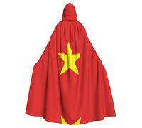 HCVXBSA Vietnamese flag Unique Customized Poncho with Full-Print Design - Perfect for Halloween, Cosplay, and Themed Parties