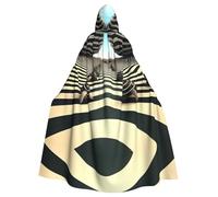 HCVXBSA Zebra Op Art1 Personalized Poncho with Full Print Design, Perfect for Halloween, Cosplay and Theme Party