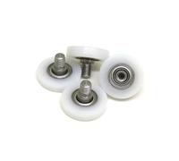 HCVYQMMJ 5 Pieces 12mm Diameter POM Bolt Pulley with M3 Thread BS68312-3C1L4M3 External Link Nylon Wheel 12xM3 Drawer Plastic Roller(OD24 x W8 x M6)