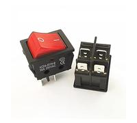 HCVYQMMJ Rocker Switch KCD4 Special for Welding Machine 30A 250V high Current 22 * 29 red Copper Rocker Power Switch 4Pin Button Electrical Accessories(1pcs 4pin Red)
