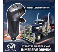 HCXLELD Left Hand USB Truck Simulator Shifter Knob for ATS & ETS2 compatibled with Logitech G25 G27 G29 G920 G923 Thrustmaster TH8A Fanatec SQ Moza PXN or other DIY shifter