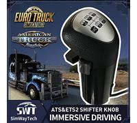 HCXLELD SimWayTech USB Shifter Knob for ATS & ETS2 PC For Logitech G25 G27 G29 G920 G923 Thrustmaster TH8A Fanatec SQ PXN A7 other DIY shifter
