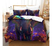 HCXXAOEYP 3D Printed Duvet CoverElephant Microfiber Duvet Cover Comforter Cover Set with Zipper Home Bedding Cover Sets for Boys Adult Super King（260x220cm）