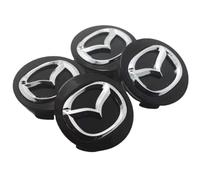 HCXYSZLB 4Pcs Car Hub Centre Caps for Mazda 3 2014-2018 52mm 56mm, Stable Car Wheel Center Hub Caps Hub Center Cover Waterproof DustProof Wheel Rim Decoration Accessories,52mm-A-Black