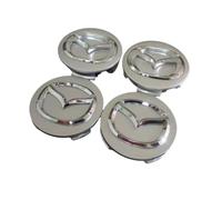 HCXYSZLB 4Pcs Car Hub Centre Caps for Mazda 3 2014-2018 52mm 56mm, Stable Car Wheel Center Hub Caps Hub Center Cover Waterproof DustProof Wheel Rim Decoration Accessories,52mm-A-Silver