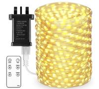 HCYW Fairy Lights Plug in, 100M 1000 LED Warm White Outdoor Fairy Lights Mains Powered with Copper Wire & Flat Rubber Coating, IP65 Waterproof Cord, 8 Modes & Timer for Garden, Xmas, Indoor/Outdoor