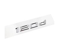 HCZION ABS Fit For BMW 1 Series E81 E82 E87 116d 118d 120d 125d 128d 130d 135d Letter Logo Car Rear Trunk Emblem Badge Stickers Car Emblem Letters (Color : 120d-Chrome Silver)