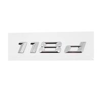 HCZION ABS Fit For BMW 1 Series E81 E82 E87 116d 118d 120d 125d 128d 130d 135d Letter Logo Car Rear Trunk Emblem Badge Stickers Car Emblem Letters (Color : 118d-Chrome Silver)