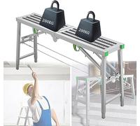 HCZKIUJY Adjustable Portable Folding Scaffolding Ladder Stool 880 lbs Capacity Versatile Height Stepladder for Home & Professional Use Durable Scaffold Platform Equipment (B 200x30cm)