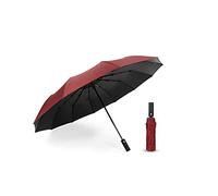 HCZKIUJY Automatic Umbrella 1Pcs 12 Ribs Automatic Open Rain Umbrella,Folding Umbrella,Lightweight Small Compact Umbrellas for Sun Rain color：Black, Blue, Gray, Pink, Red Umbrella (Red 42in x26in)