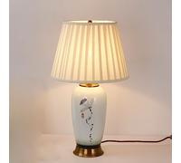 HCZKIUJY Bedside lamp Touch Lamps Bedside Table Lamps for Living roomThe Bedroom Bedside Lamp Lantern Chinese Style All -Copper Light Remote Control Ceramic Table Lamp