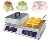 HCZKIUJY burger press Commercial Pancake Maker, Non-stick Souffle Maker Machine 0-260℃ Temp Control Electric Muffin Maker Stainless Steel for Home Kitchen Restaurant Bakery Leisure Sna(Doublehead)