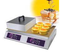 HCZKIUJY burger press Pancake Souffle Maker, Commercial Non-Stick Pancake Baker Machine 60-240℃ Electric Muffin Maker Stainless Steel for Home Kitchen Bakery Snack Bar, Cafe or Restaur(Doublehead)